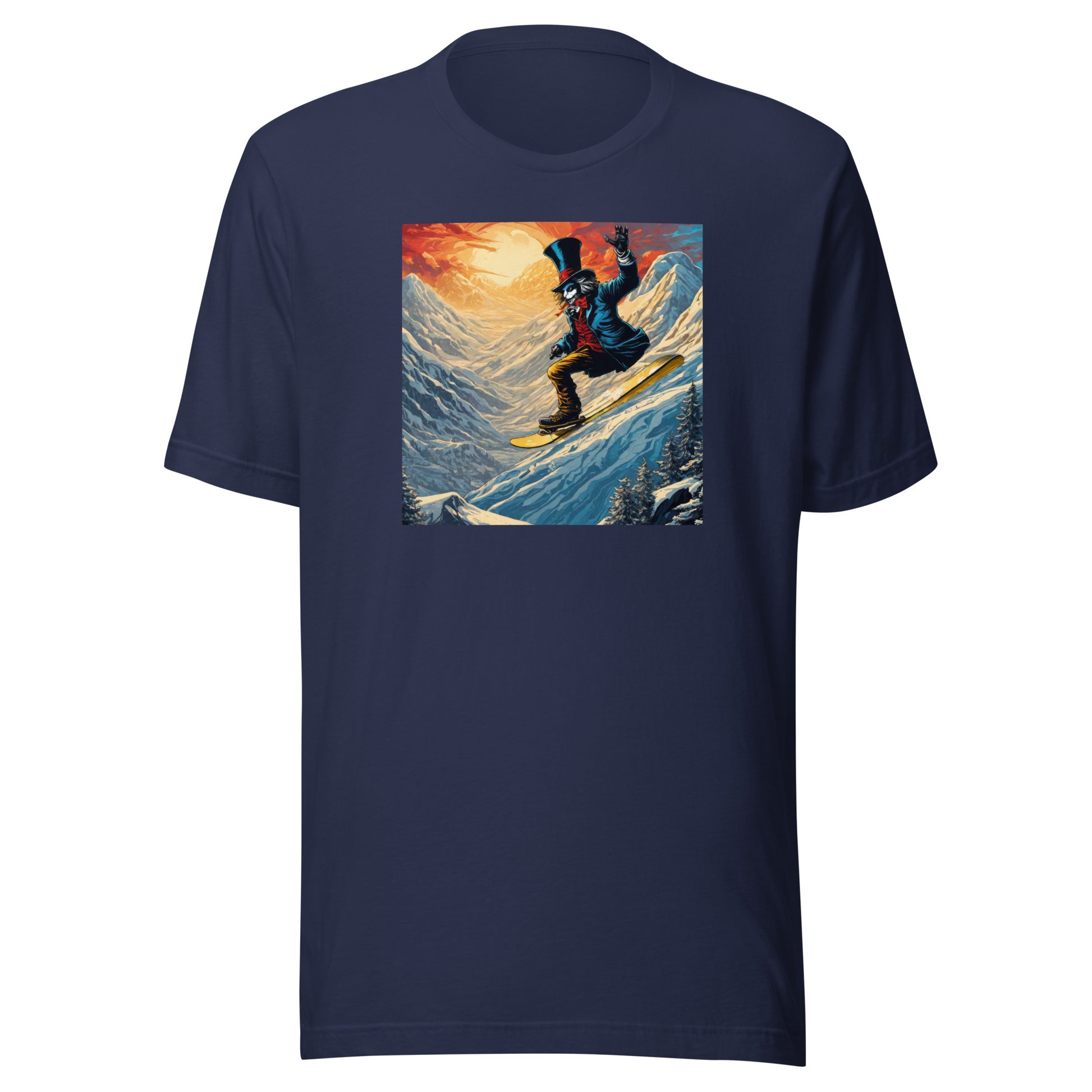 Mad Hatter Snowboarding Men's T-Shirt Navy