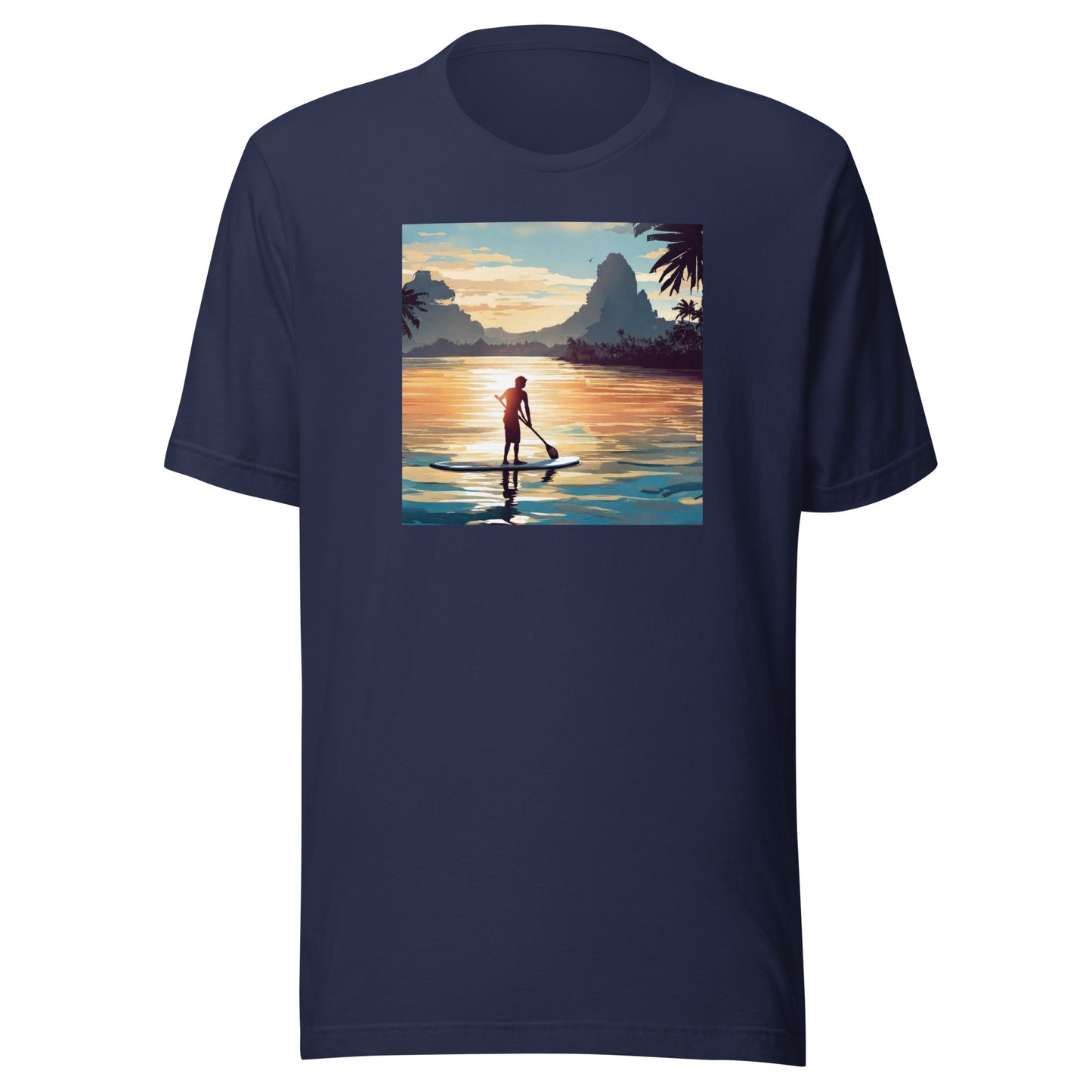 Paddleboarding Paradise Men's T-Shirt Navy