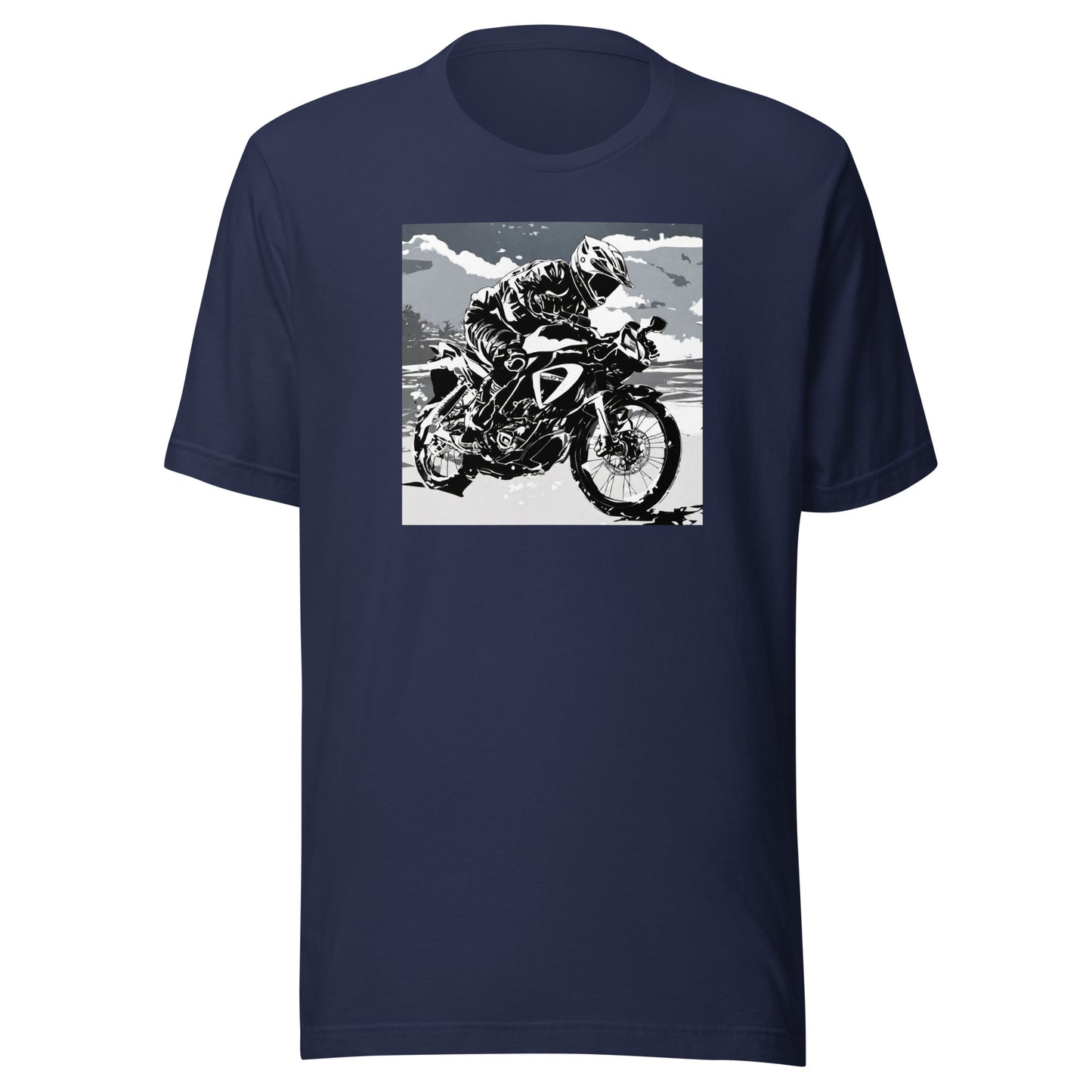 Dirt Bike Racer Men's T-Shirt Navy