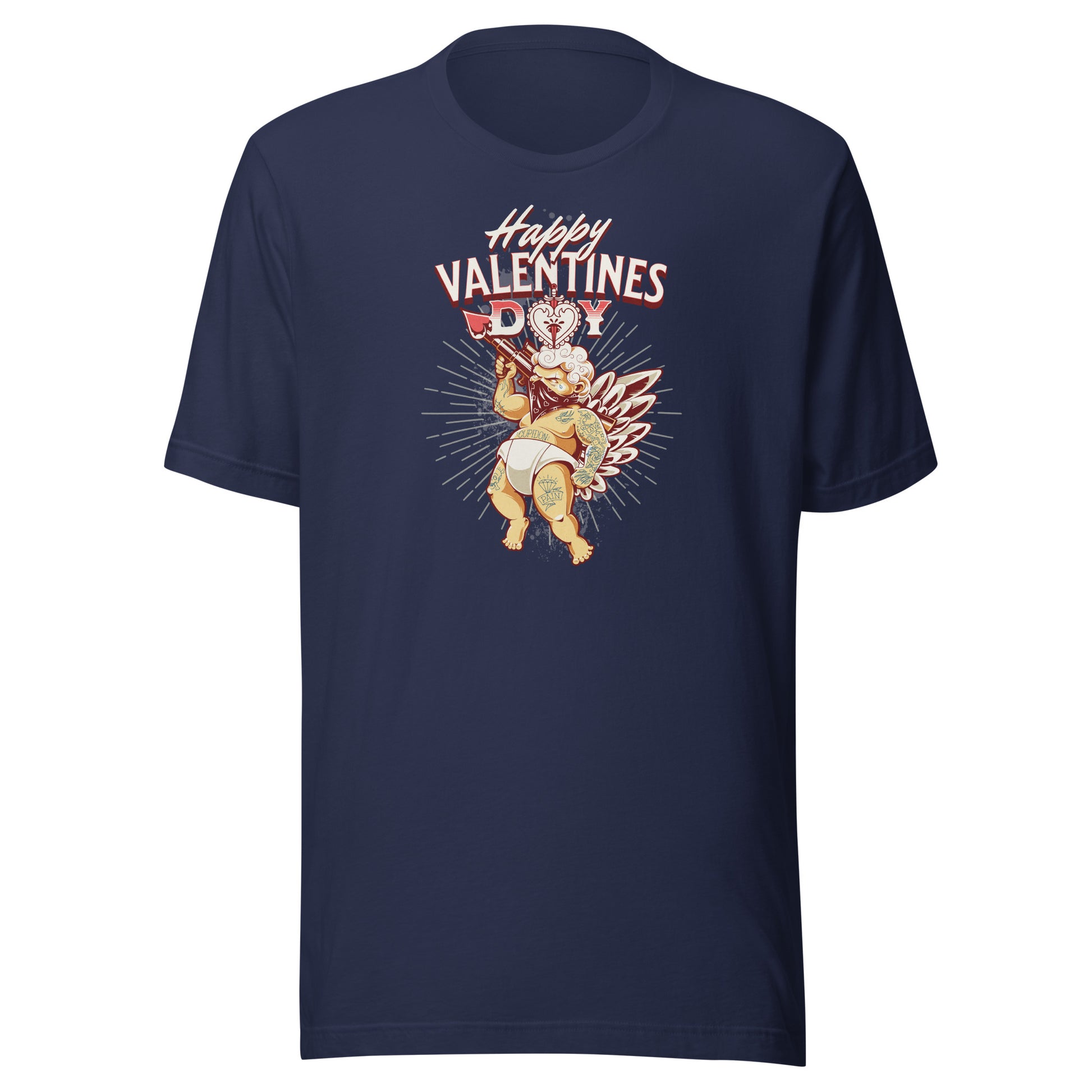 Inked Cupid Men's Valentine's Day T-Shirt Navy