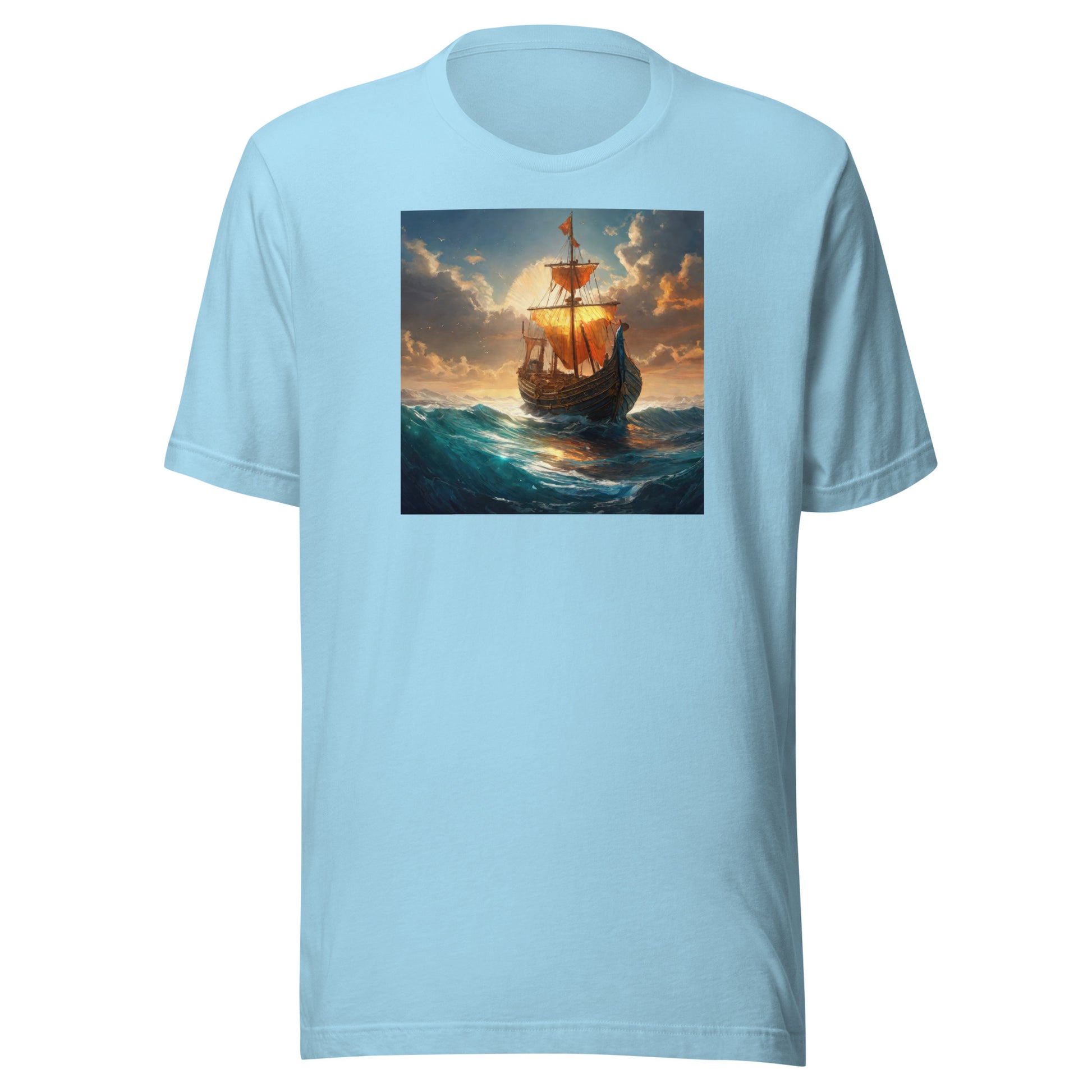 Sunset Ship Men's T-Shirt Ocean Blue