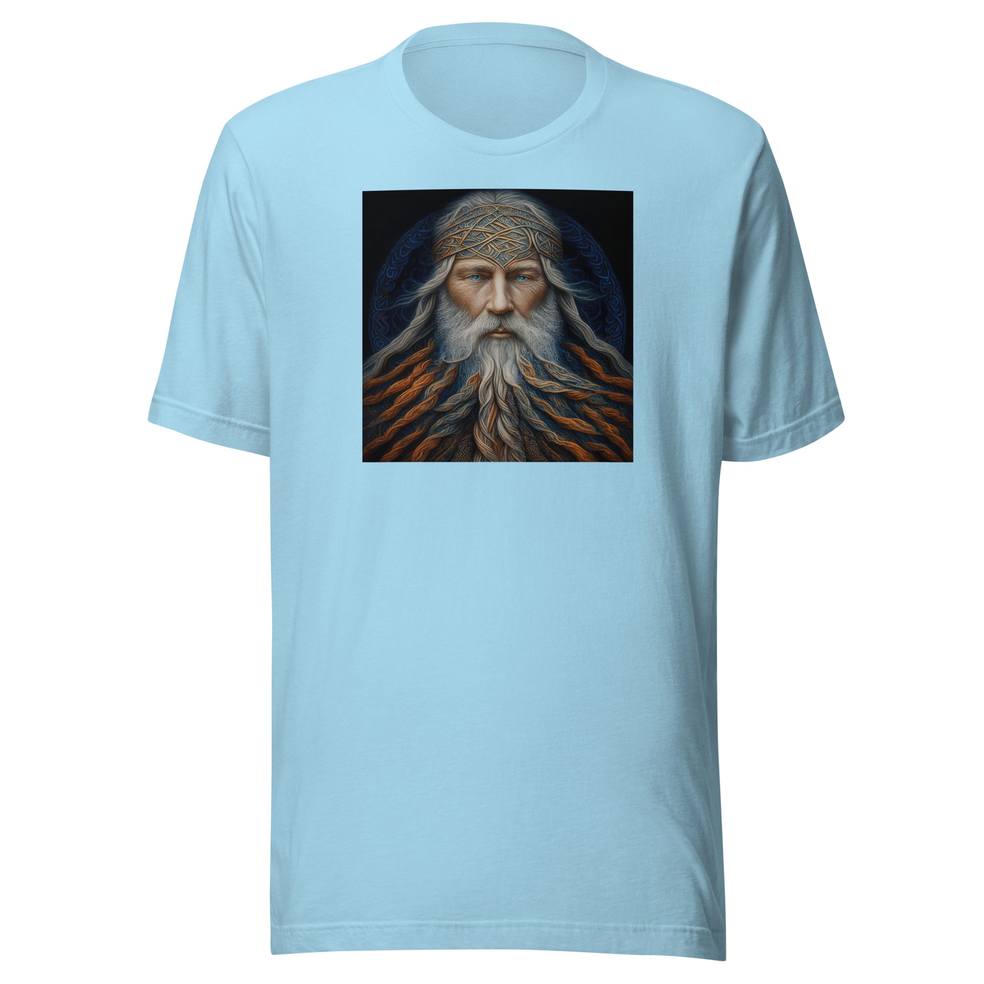 Bearded Wizard Men's Fantasy T-Shirt Ocean Blue