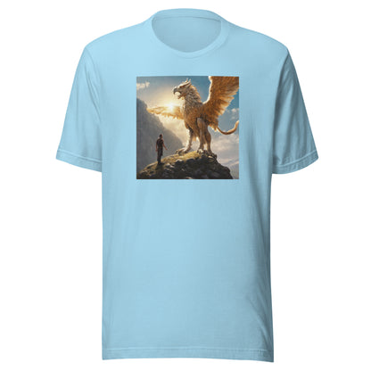 Warrior vs. Griffin Men's T-Shirt Ocean Blue