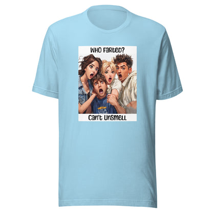 Who Farted Men's Funny T-Shirt Ocean Blue