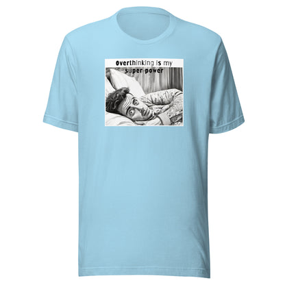 Overthinking Insomniac Men's Funny T-Shirt Ocean Blue