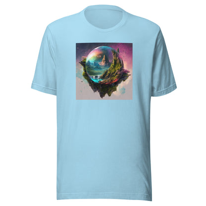 Bubble in Space Men's Sci-Fi T-Shirt Ocean Blue