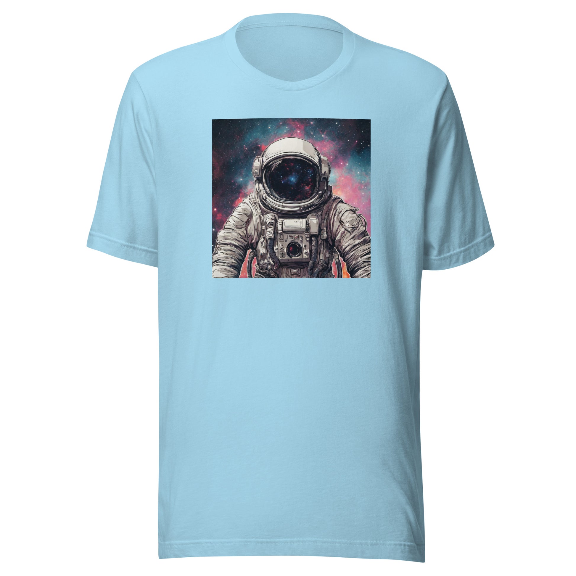 Galactic Astronaut Men's Graphic Tee Ocean Blue