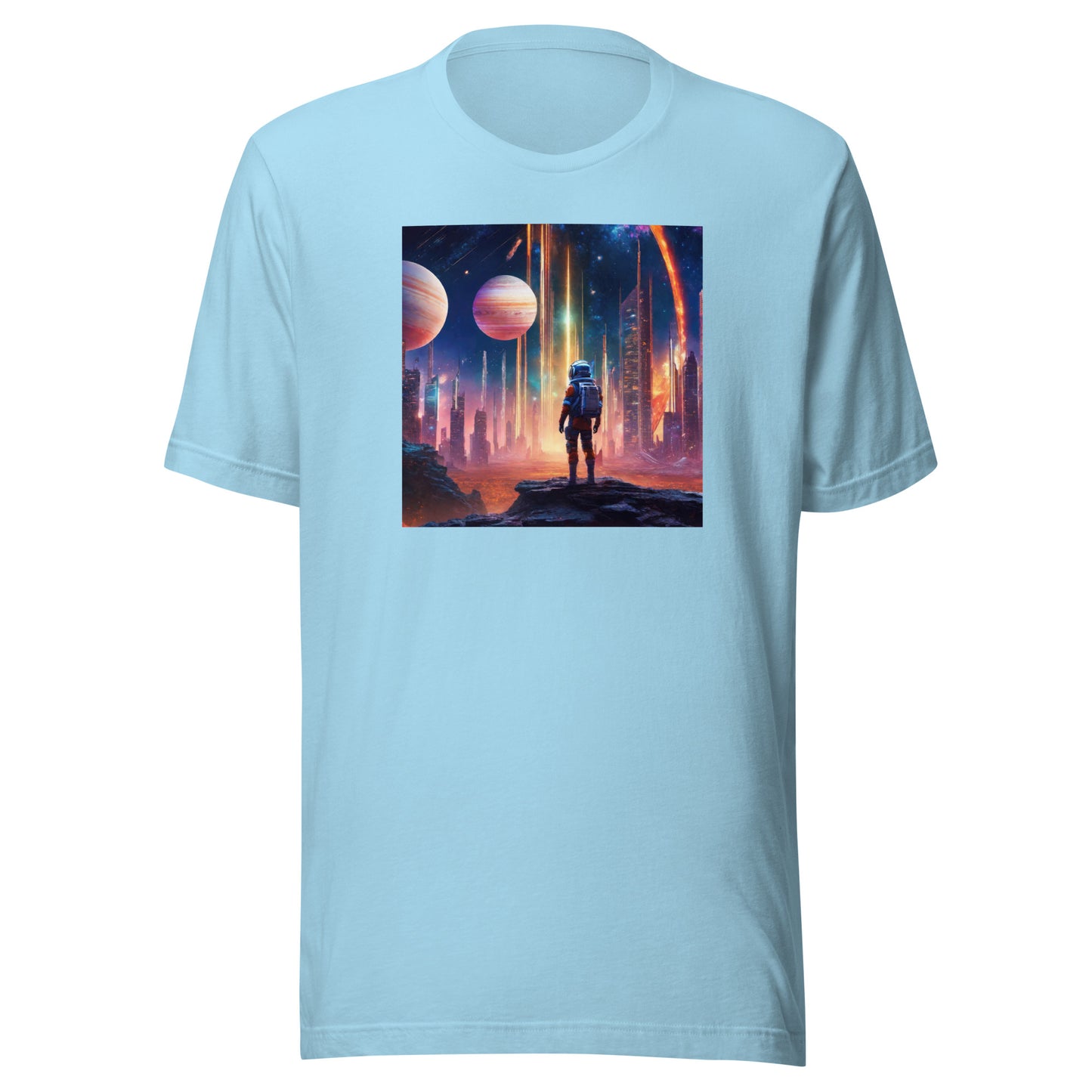 Space Explorer Dreamscape Men's T-Shirt Ocean Blue