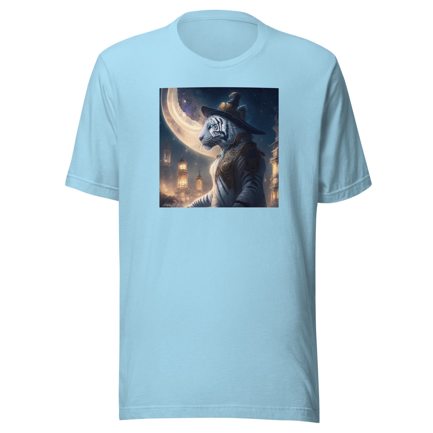 Twilight Tiger Men's Graphic Men's Tee Ocean Blue