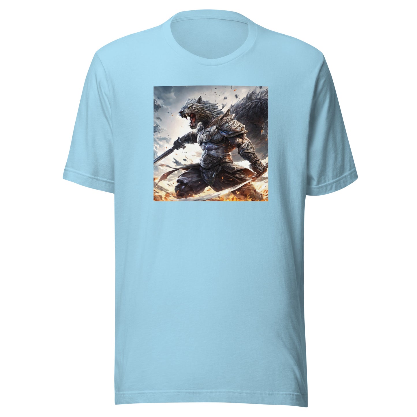 Raging Savage Men's Anime T-Shirt Ocean Blue