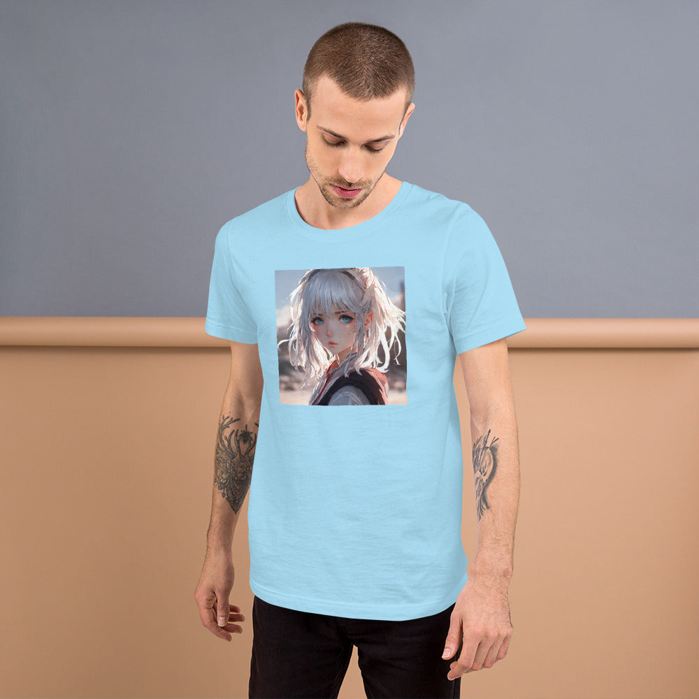 Sun-kissed Gaze Men's Anime Girl T-Shirt