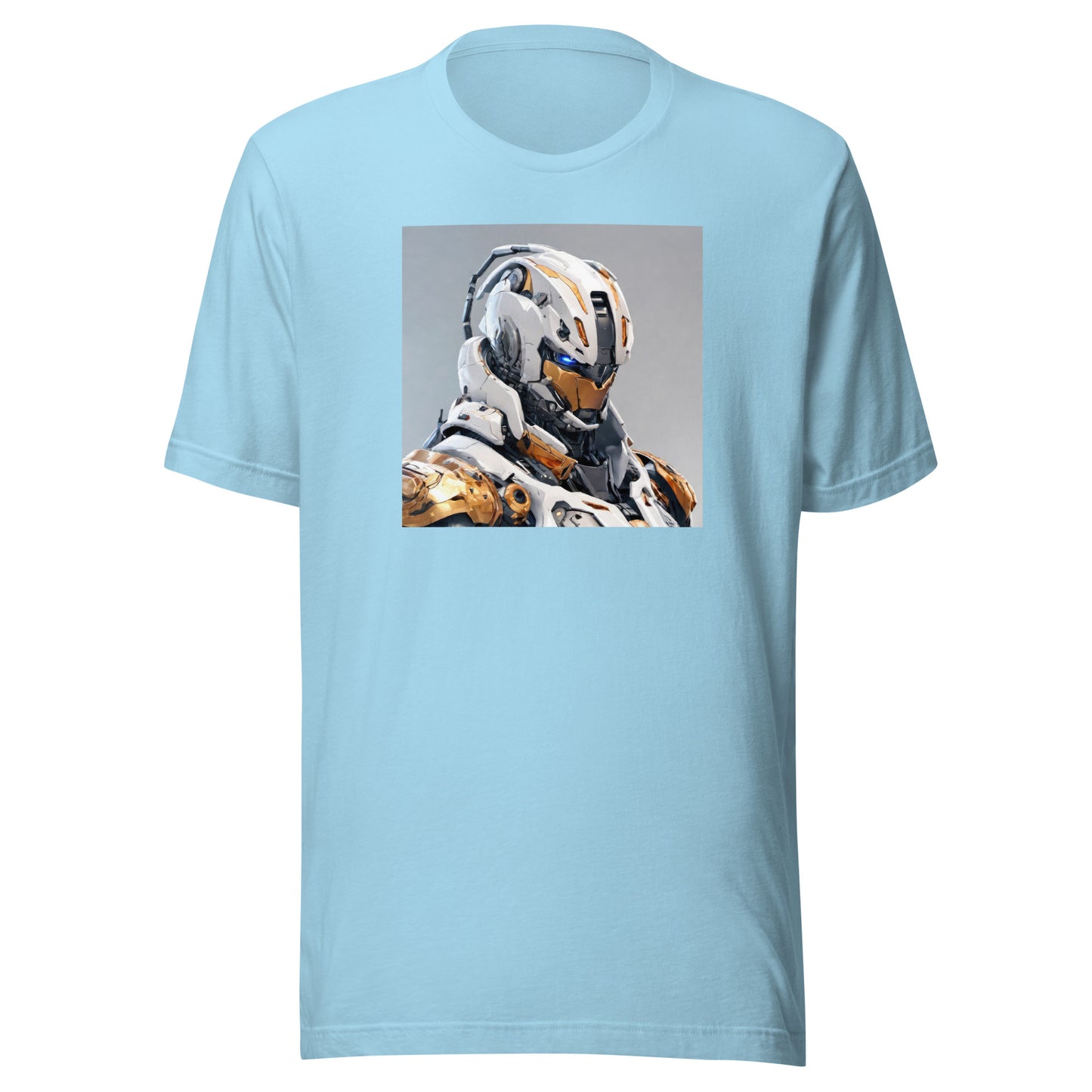 AI Droid Men's Sci-Fi T-Shirt Ocean Blue