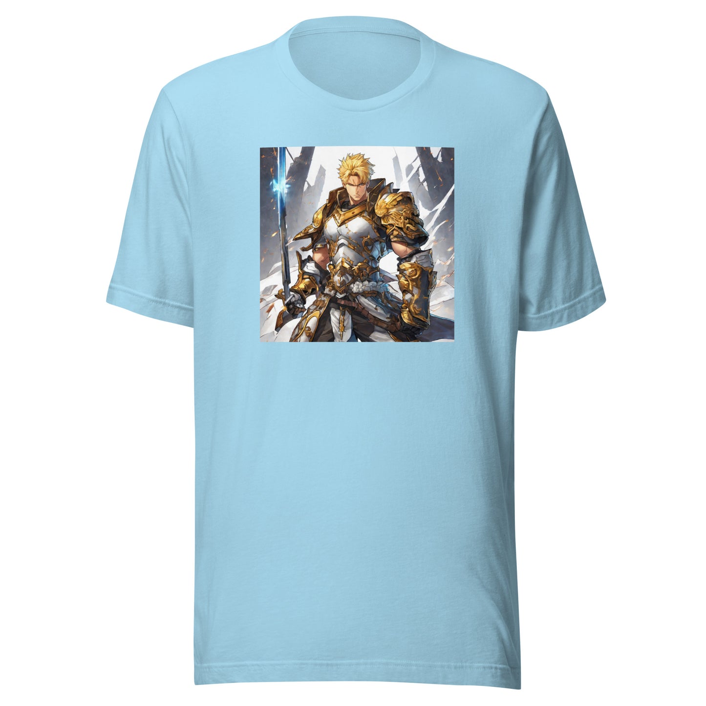 Gold-Clad Champion Men's Anime T-Shirt Ocean Blue