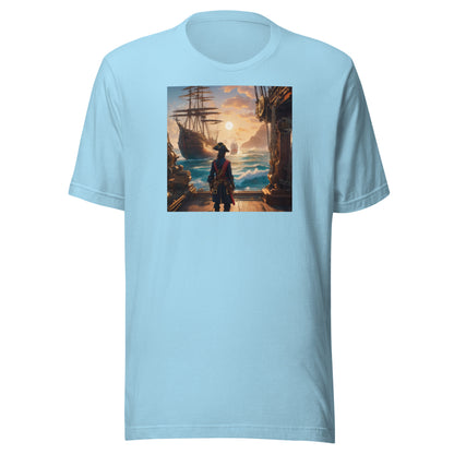 The Captain Awaits Men's Anime T-Shirt Ocean Blue