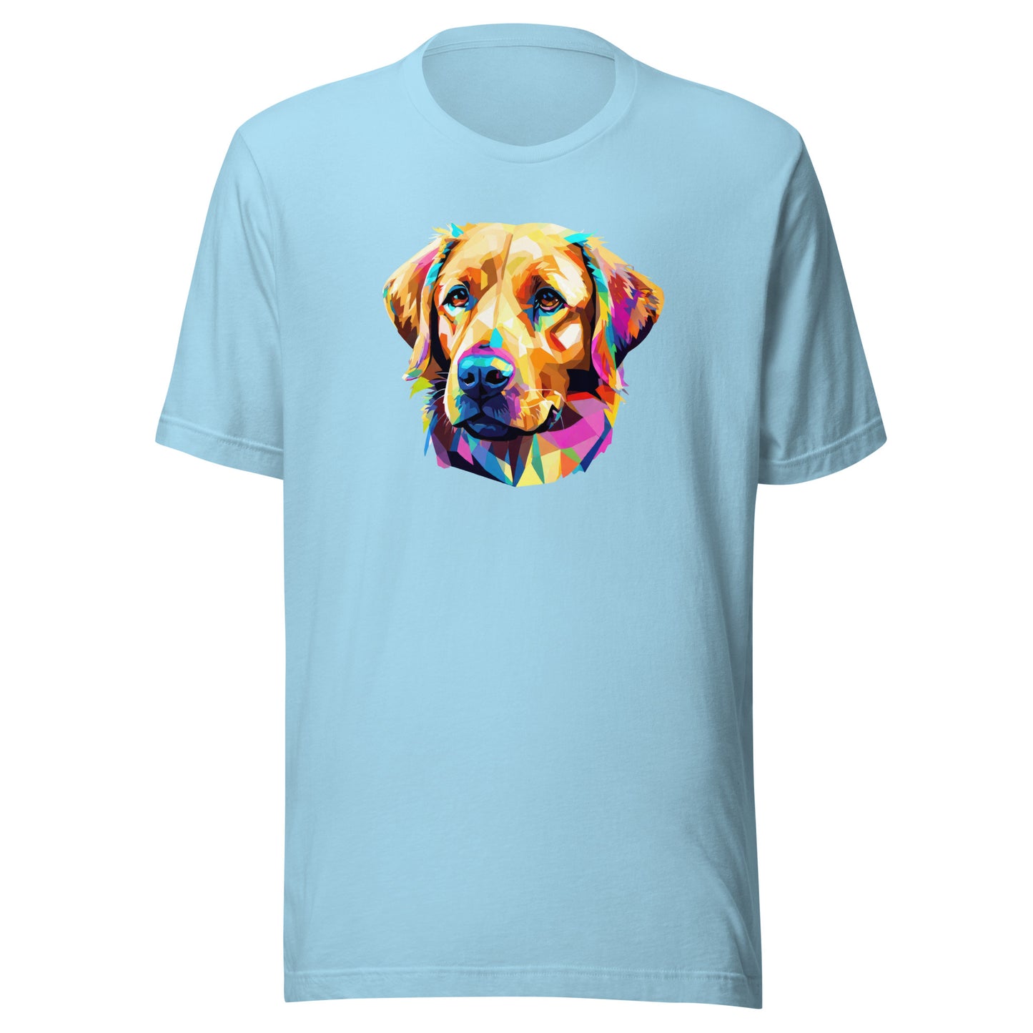 Geometric Golden Lab Men's Graphic Tee Ocean Blue