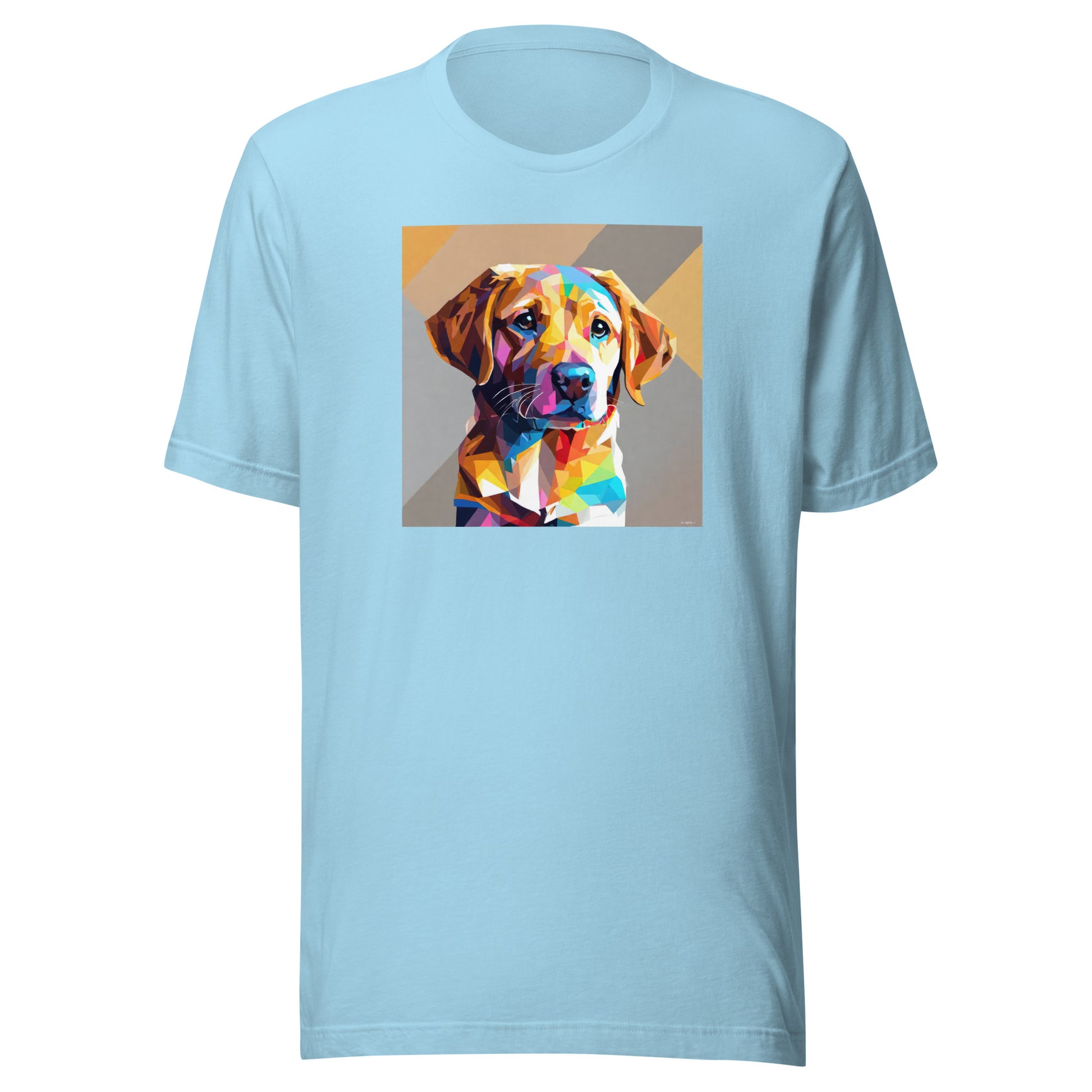 Geometric Dog Men's T-Shirt Ocean Blue