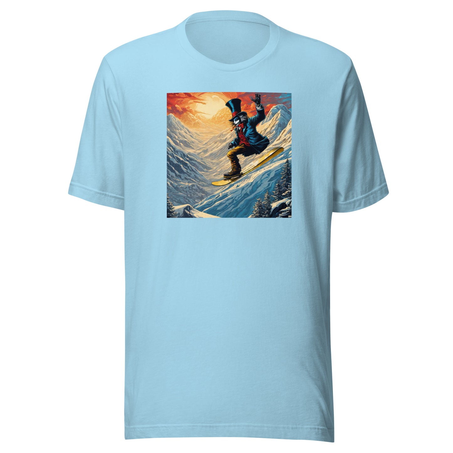 Mad Hatter Snowboarding Men's T-Shirt Ocean Blue