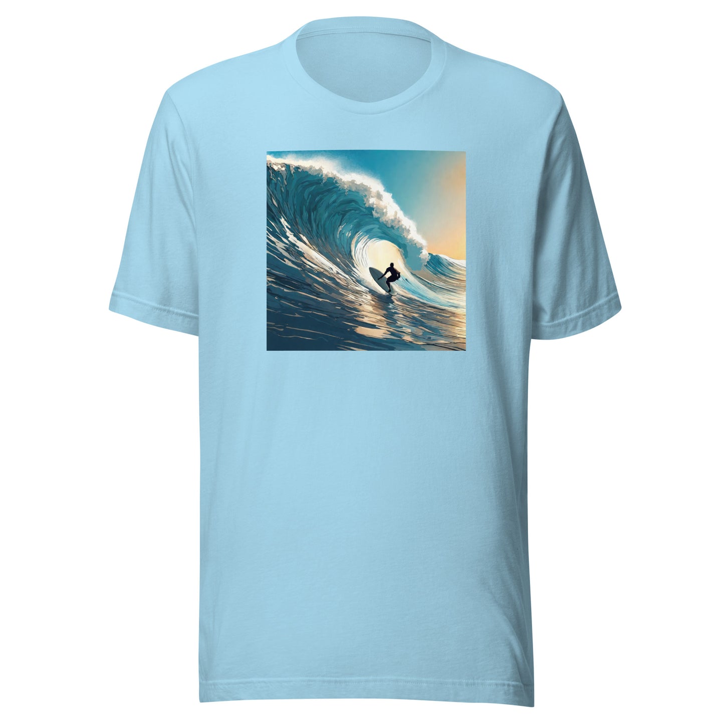 Catching Waves Men's Surfing T-Shirt Ocean Blue