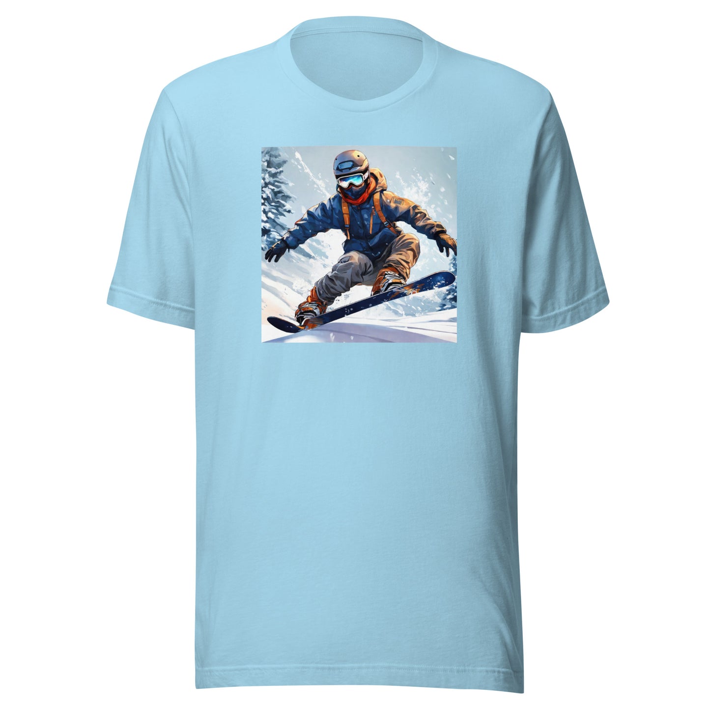 Men's Snowboarding T-Shirt Ocean Blue