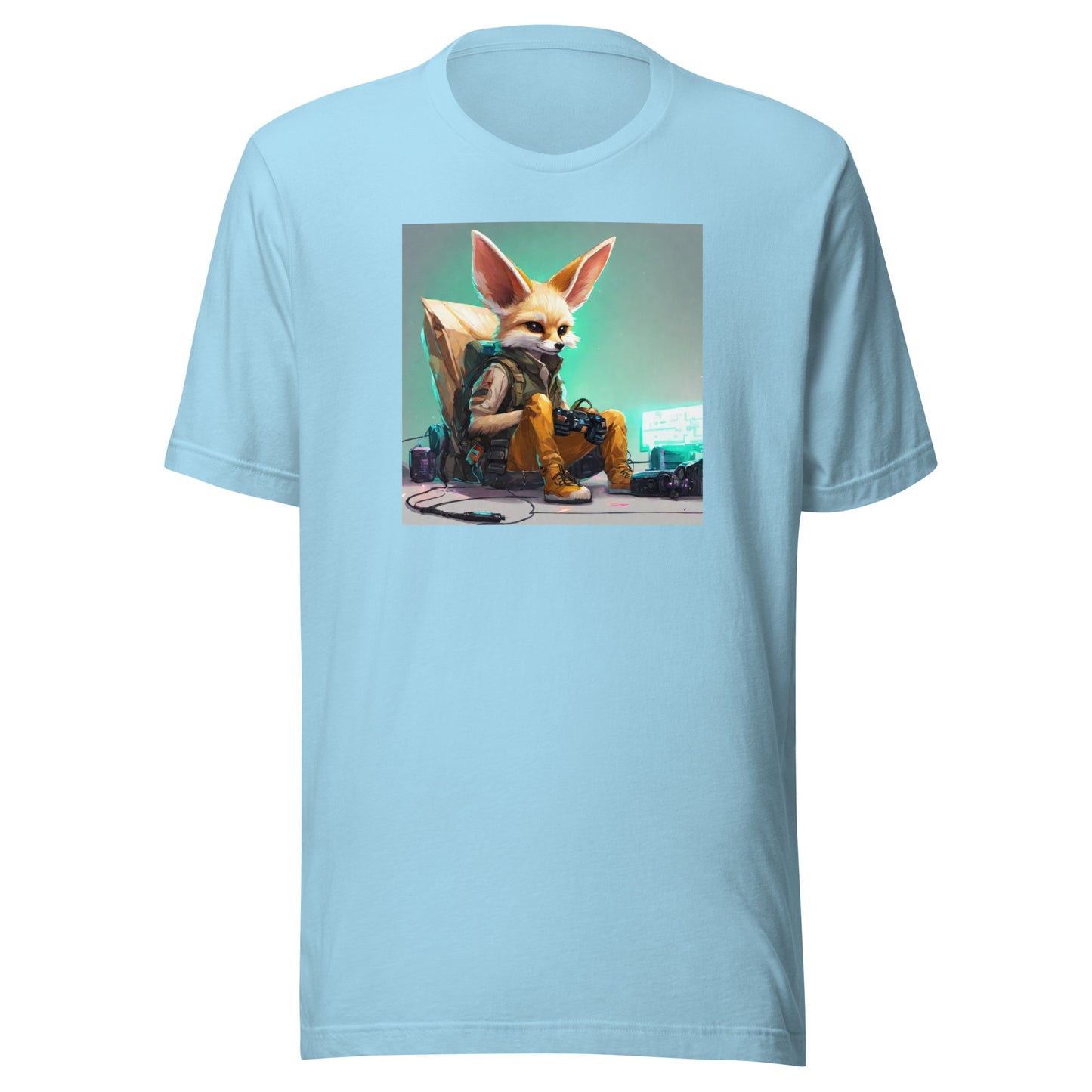 Fennec Fox Men's Gamer T-Shirt Ocean Blue