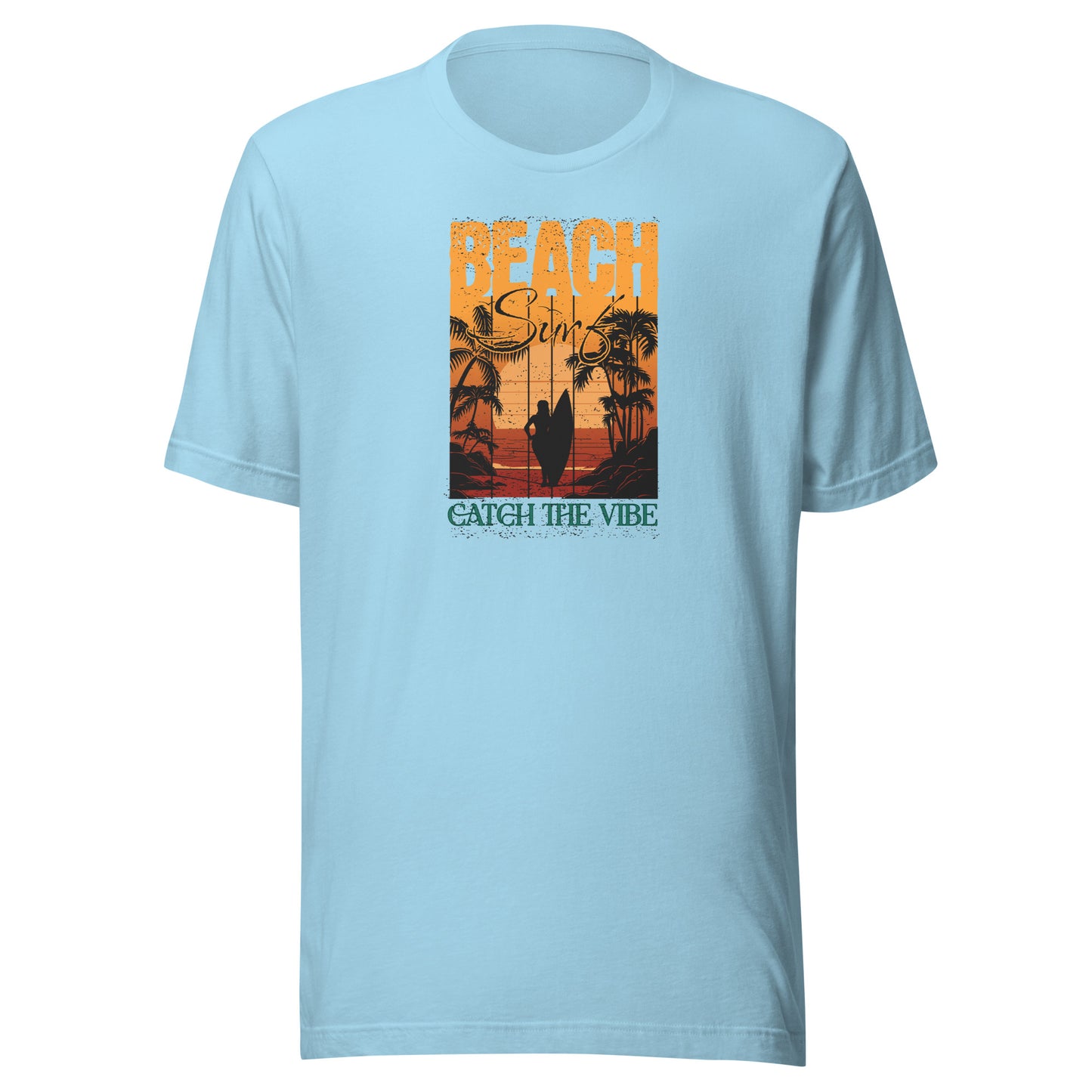 Catch the Beach Vibe Surfing Men's T-Shirt Ocean Blue