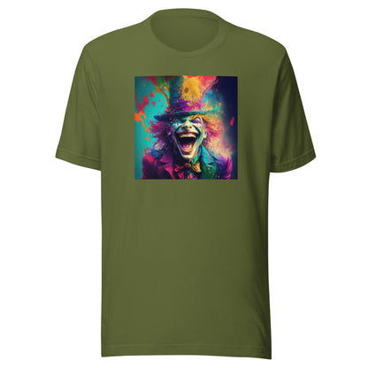 Crazy Mad Hatter Men's Alice in Wonderland T-Shirt Olive