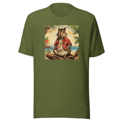 Casual Friday Squirrel Men's Funny T-Shirt Olive