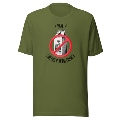 Children Intolerance Men's Funny T-Shirt Olive