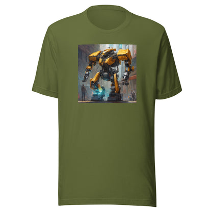 Yellow Mechanical Marvel Men's T-Shirt Olive