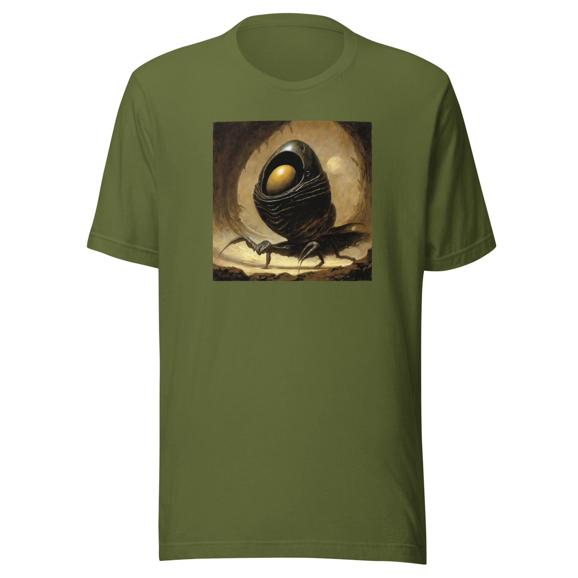 Alien Egg Men's Sci-Fi T-Shirt Olive