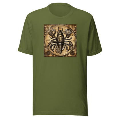 Mechanical Lobster Men's Steampunk T-Shirt Olive