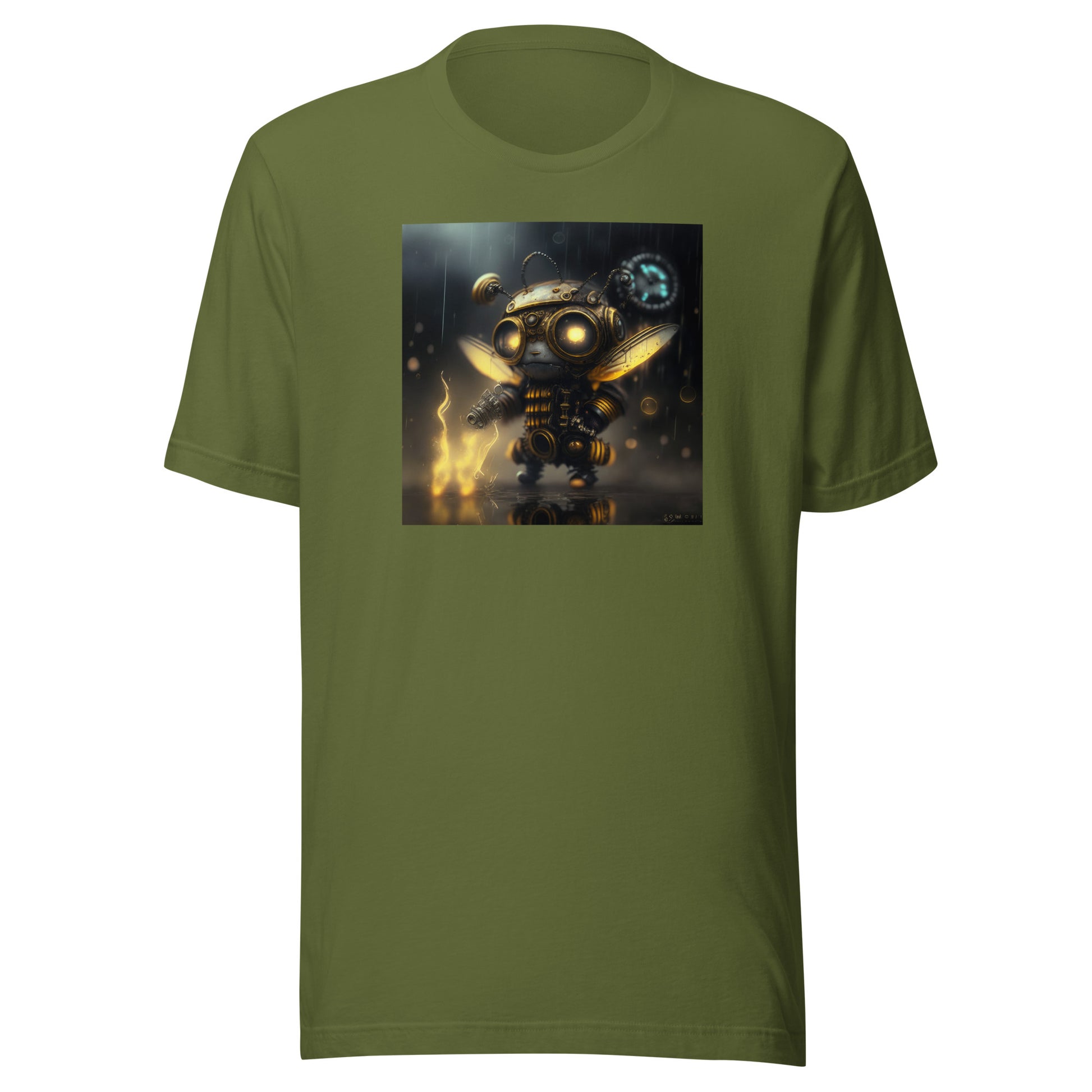 Bold Bee Men's Steampunk T-Shirt Olive