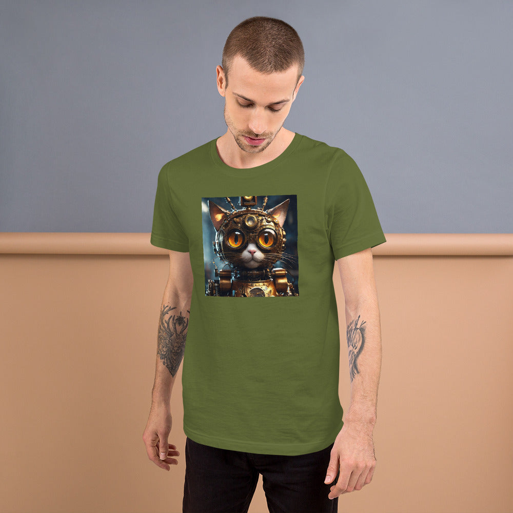 Retro-Futuristic Feline Men's Graphic Tee