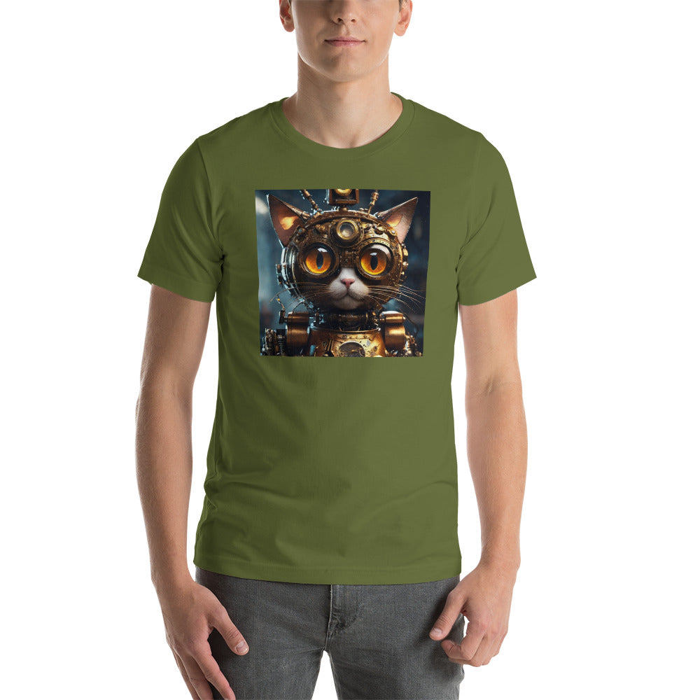 Retro-Futuristic Feline Men's Graphic Tee