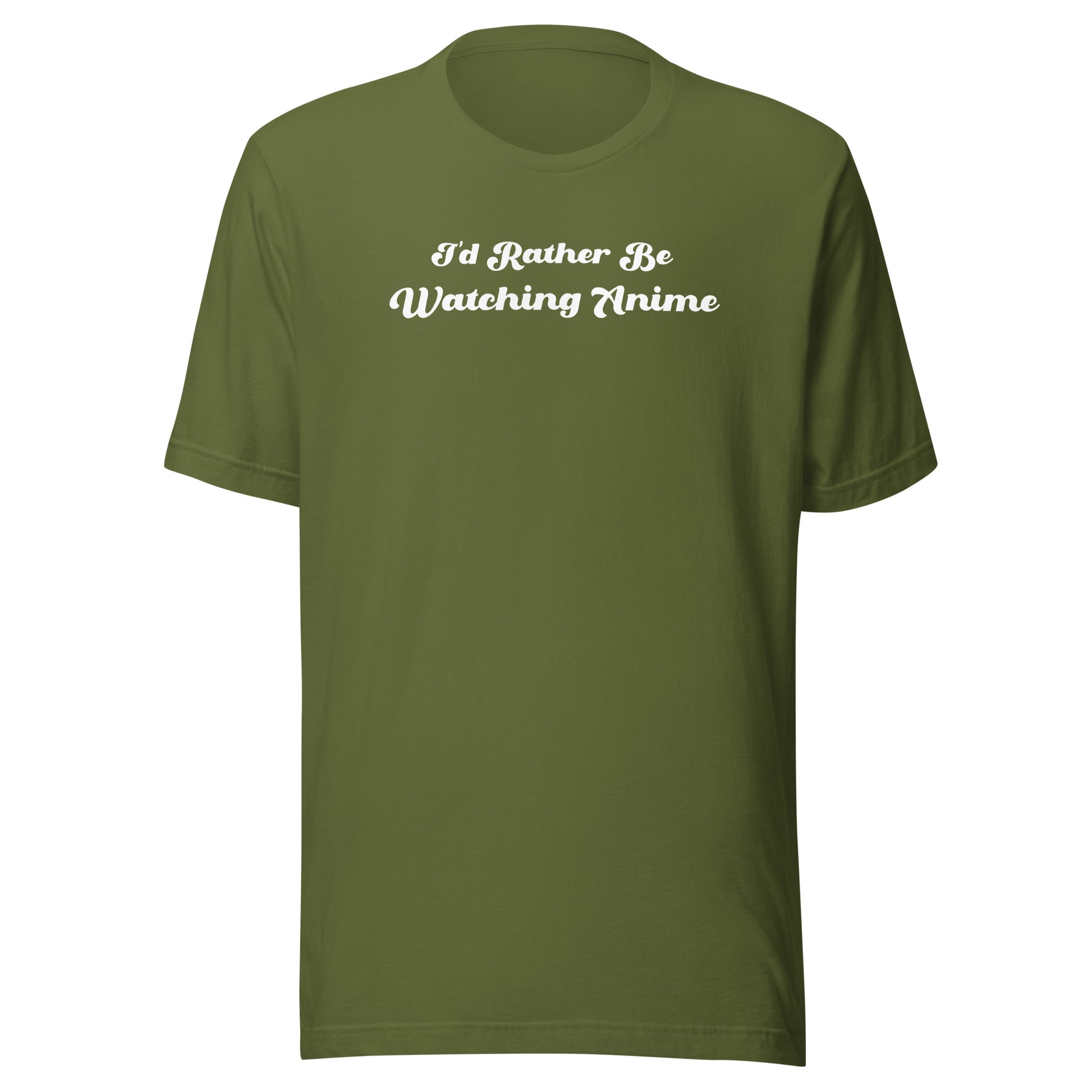 I'd Rather Be Watching Anime Men's T-Shirt Olive