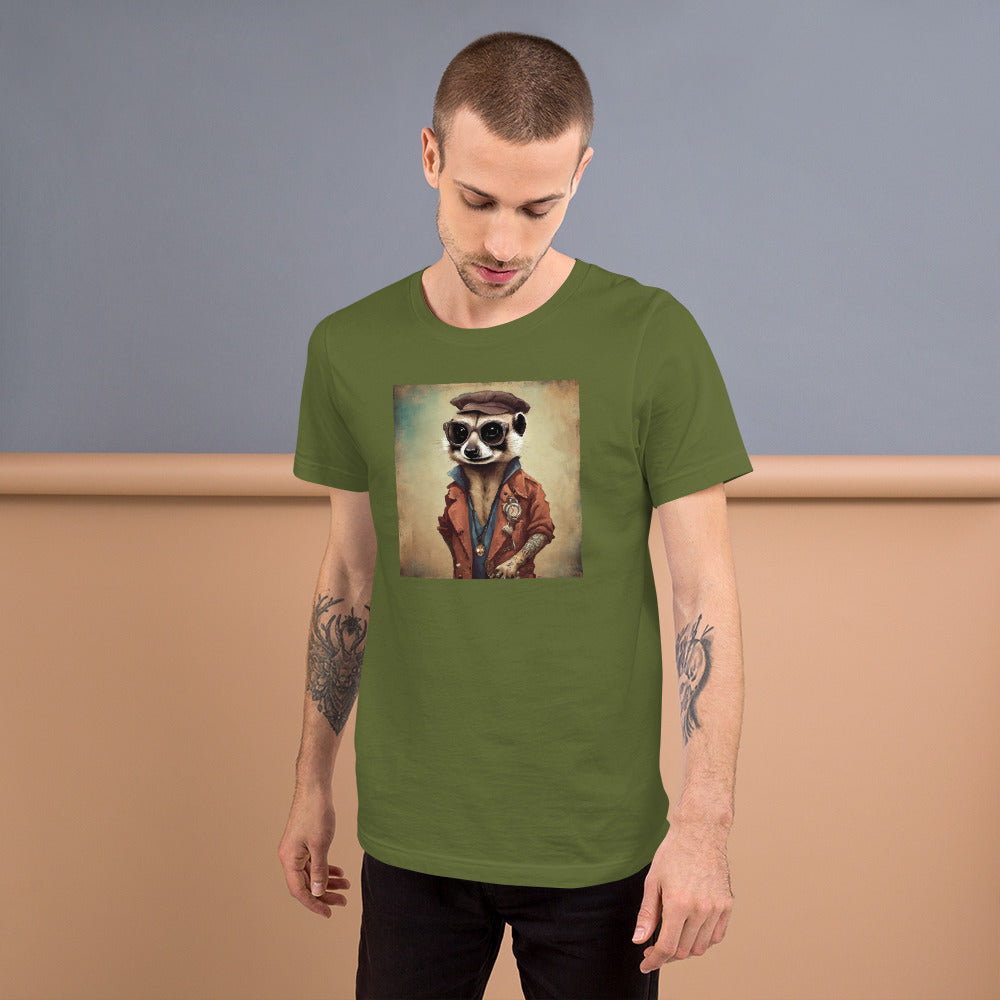 Hipster Ferret with Tattoos Men's Funny T-Shirt