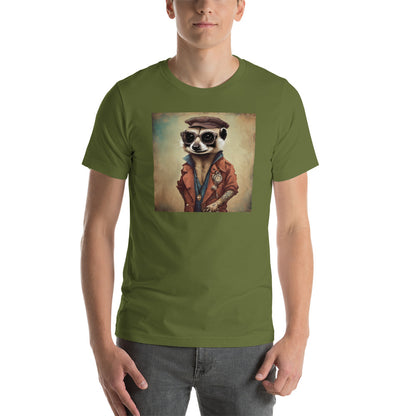 Hipster Ferret with Tattoos Men's Funny T-Shirt