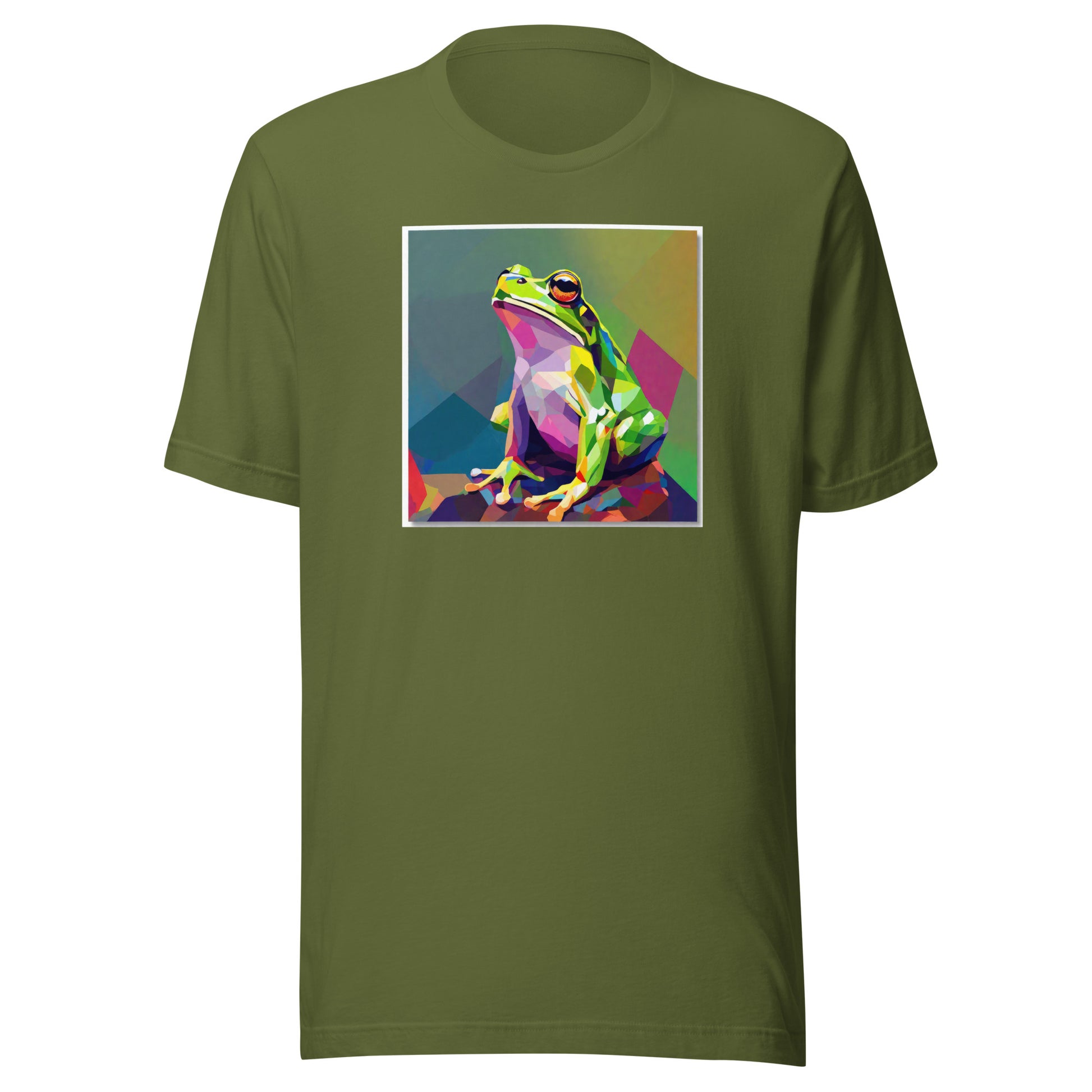 Geometric Frog Men's T-Shirt Olive