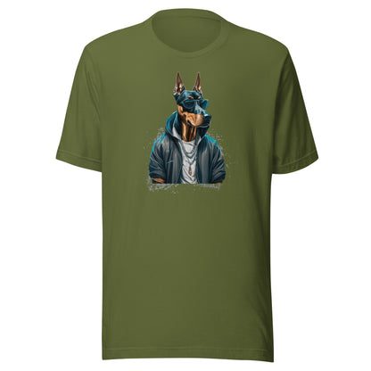 Dobermann in Shades Men's Dog Tee Olive