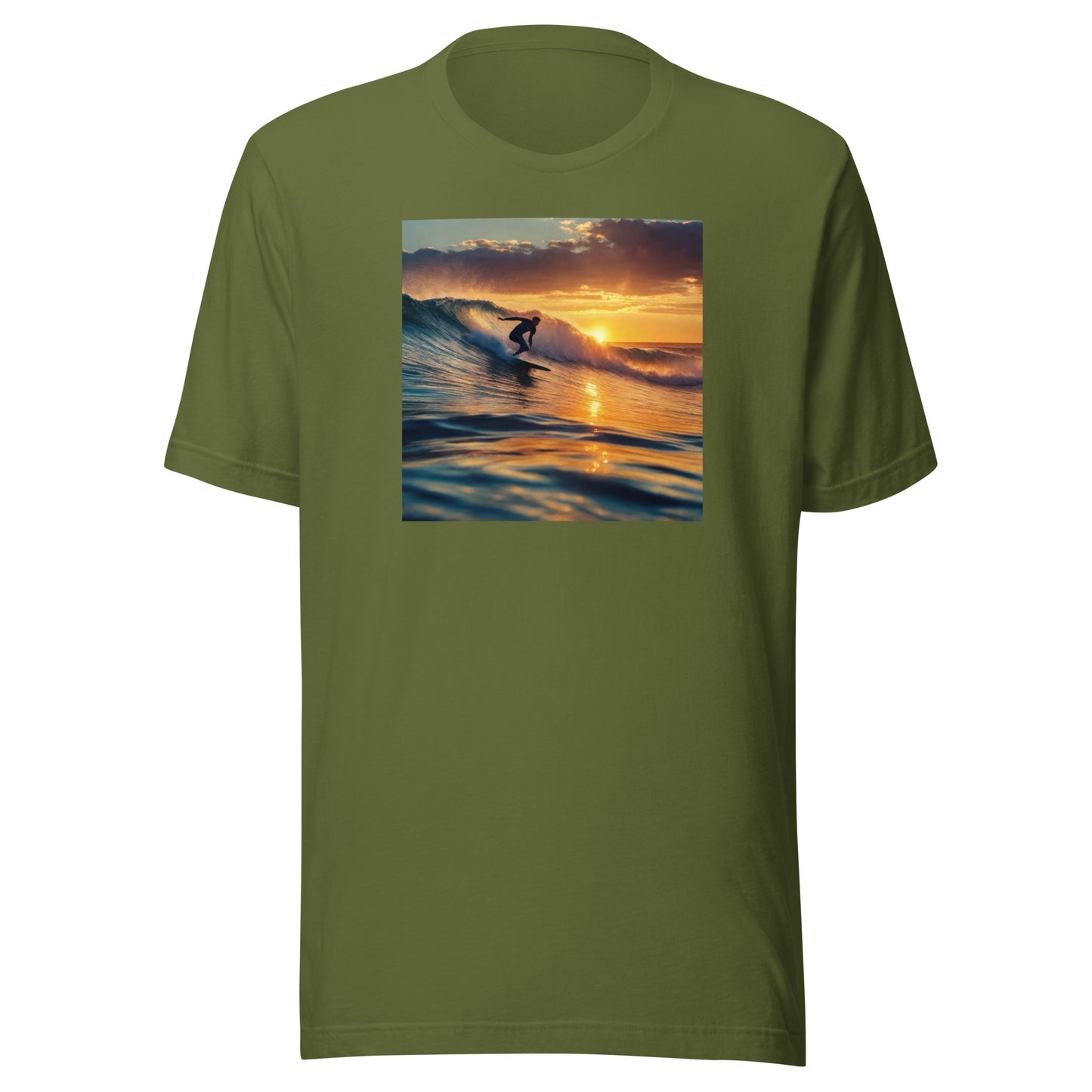 Surfing in the Sunset Men's T-Shirt Olive