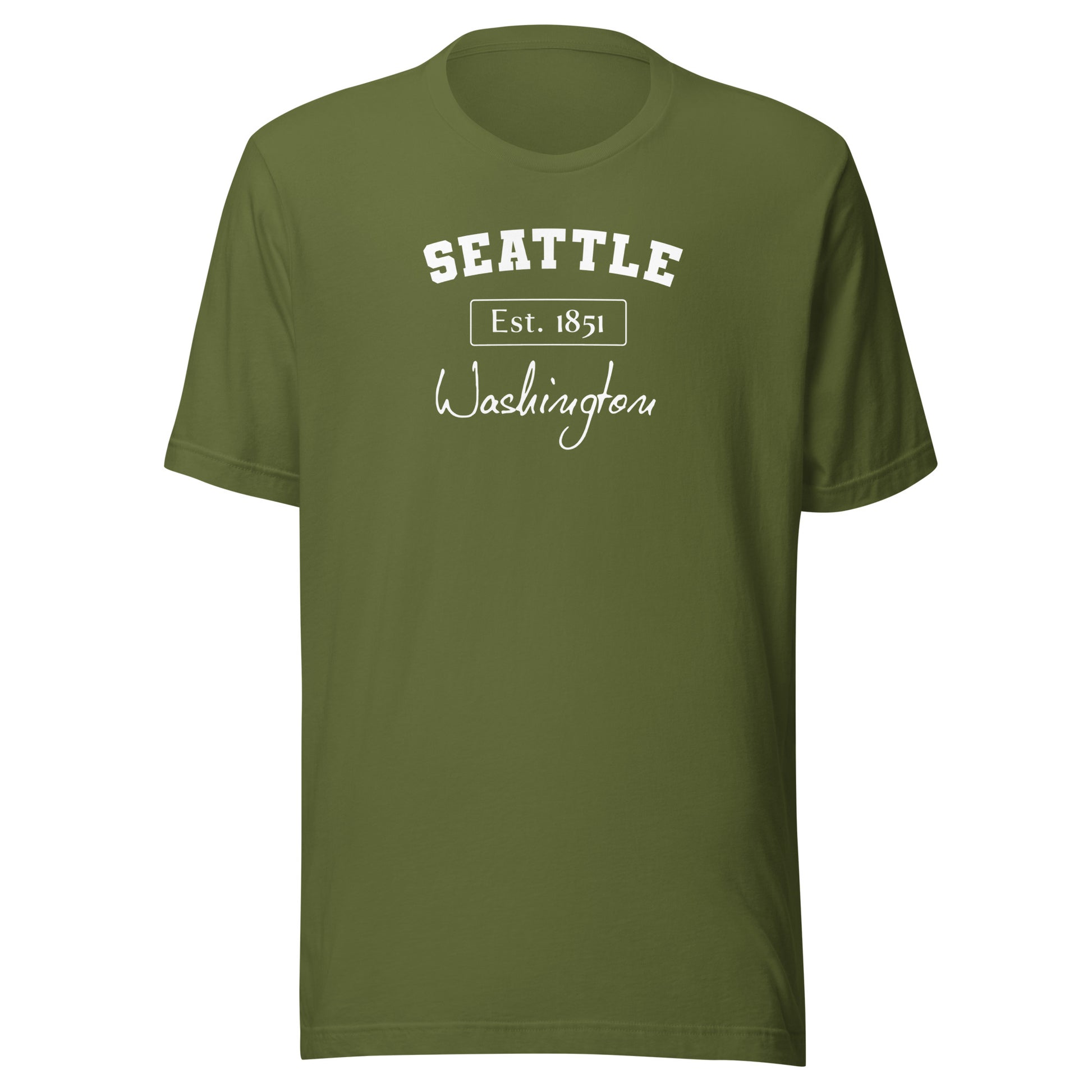 Seattle, Washington Men's T-Shirt Olive