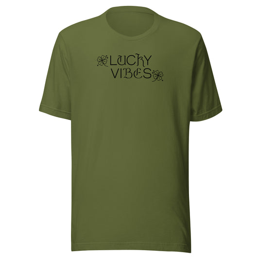 Lucky Vibes St Patrick's Day Men's T-Shirt Olive