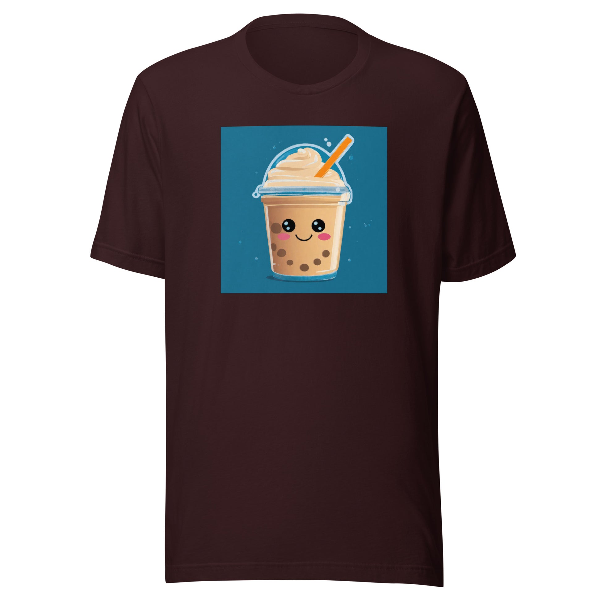 Boba Bubble Milk Tea Men's Funny T-Shirt Oxblood Black