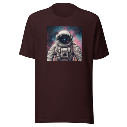 Galactic Astronaut Men's Graphic Tee Oxblood Black