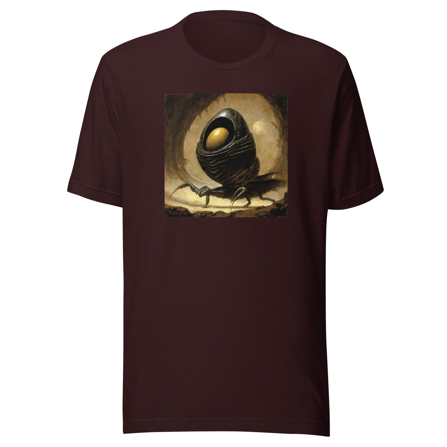 Alien Egg Men's Sci-Fi T-Shirt Oxblood Black