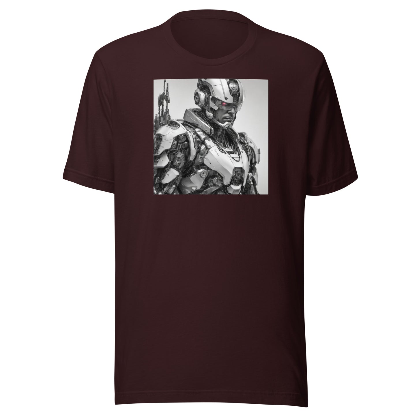 Man of Circuits Men's Sci-Fi T-Shirt Oxblood Black