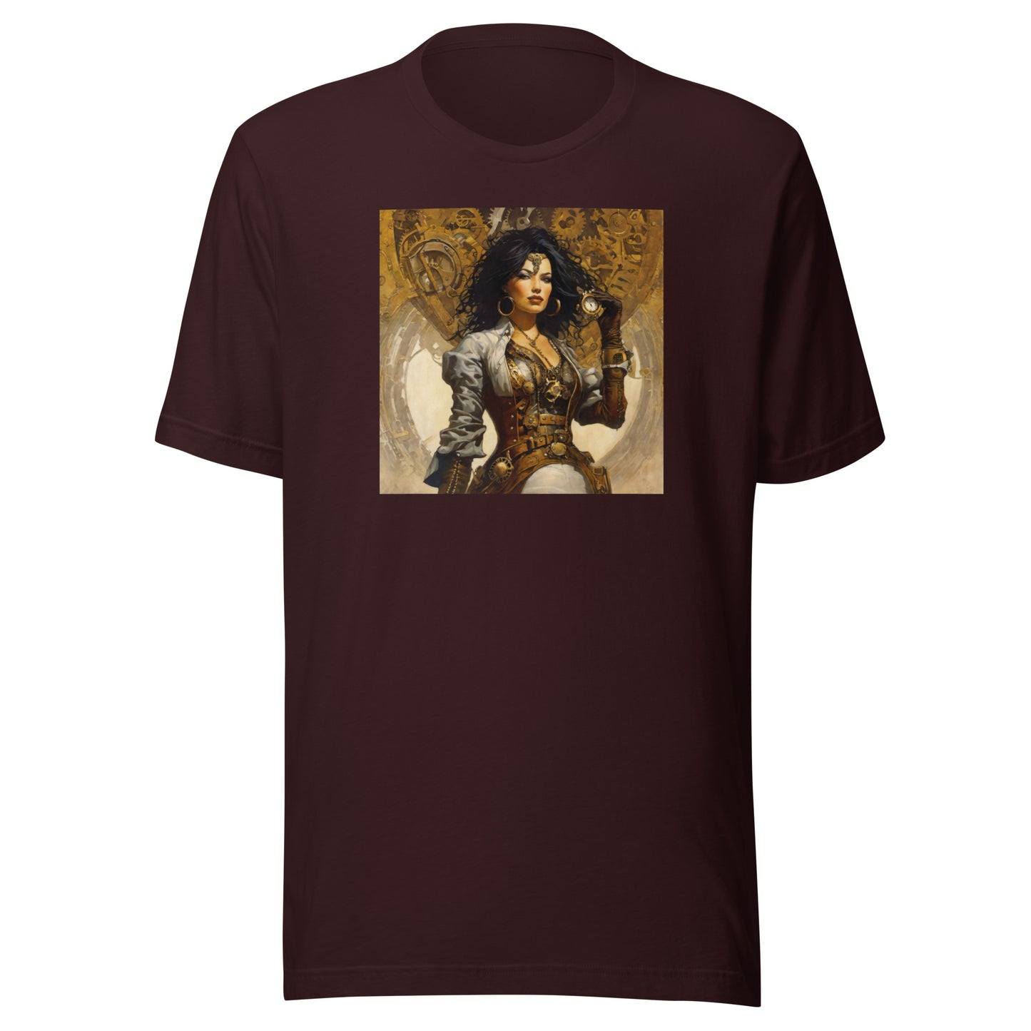 Steampunk Cowgirl Men's T-Shirt Oxblood Black