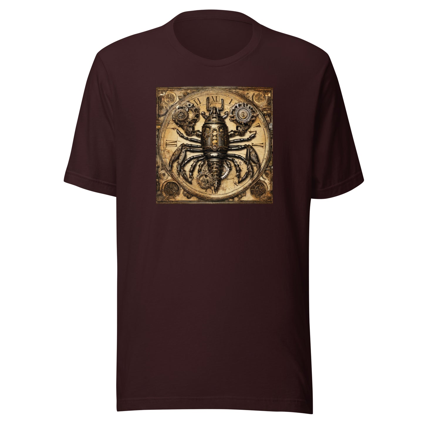 Mechanical Lobster Men's Steampunk T-Shirt Oxblood Black