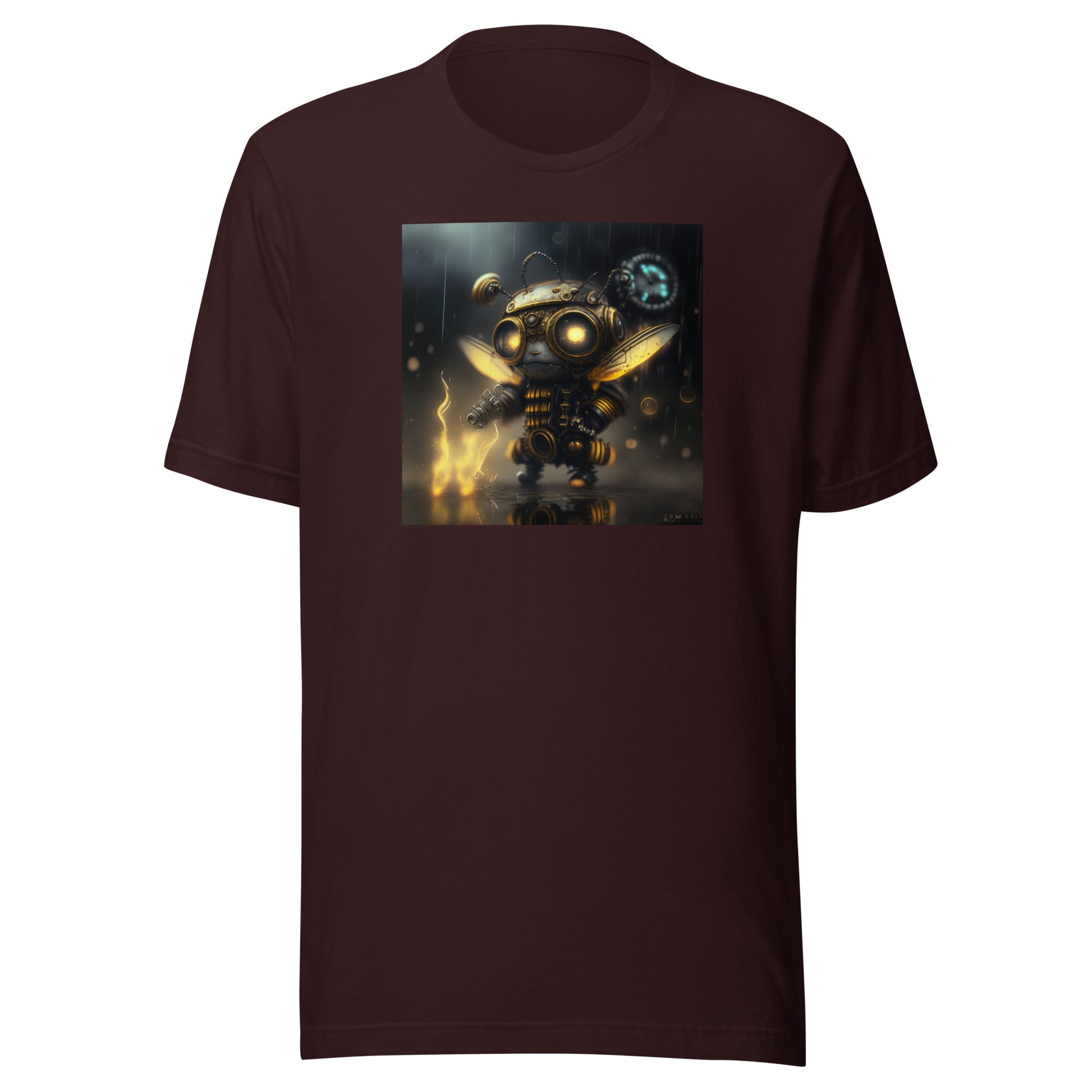 Bold Bee Men's Steampunk T-Shirt Oxblood Black