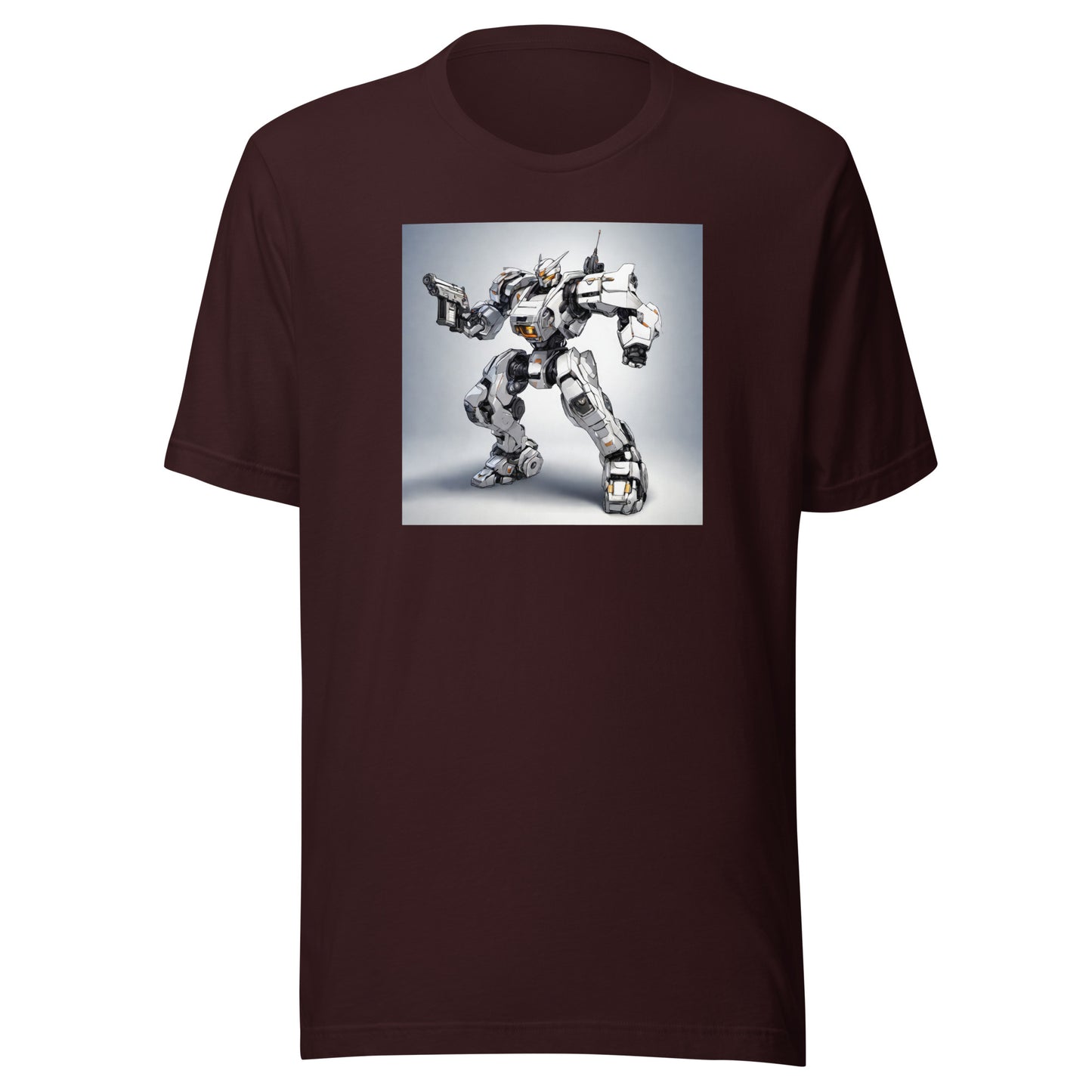 Cybernetic Machine Men's Anime T-Shirt Oxblood Black